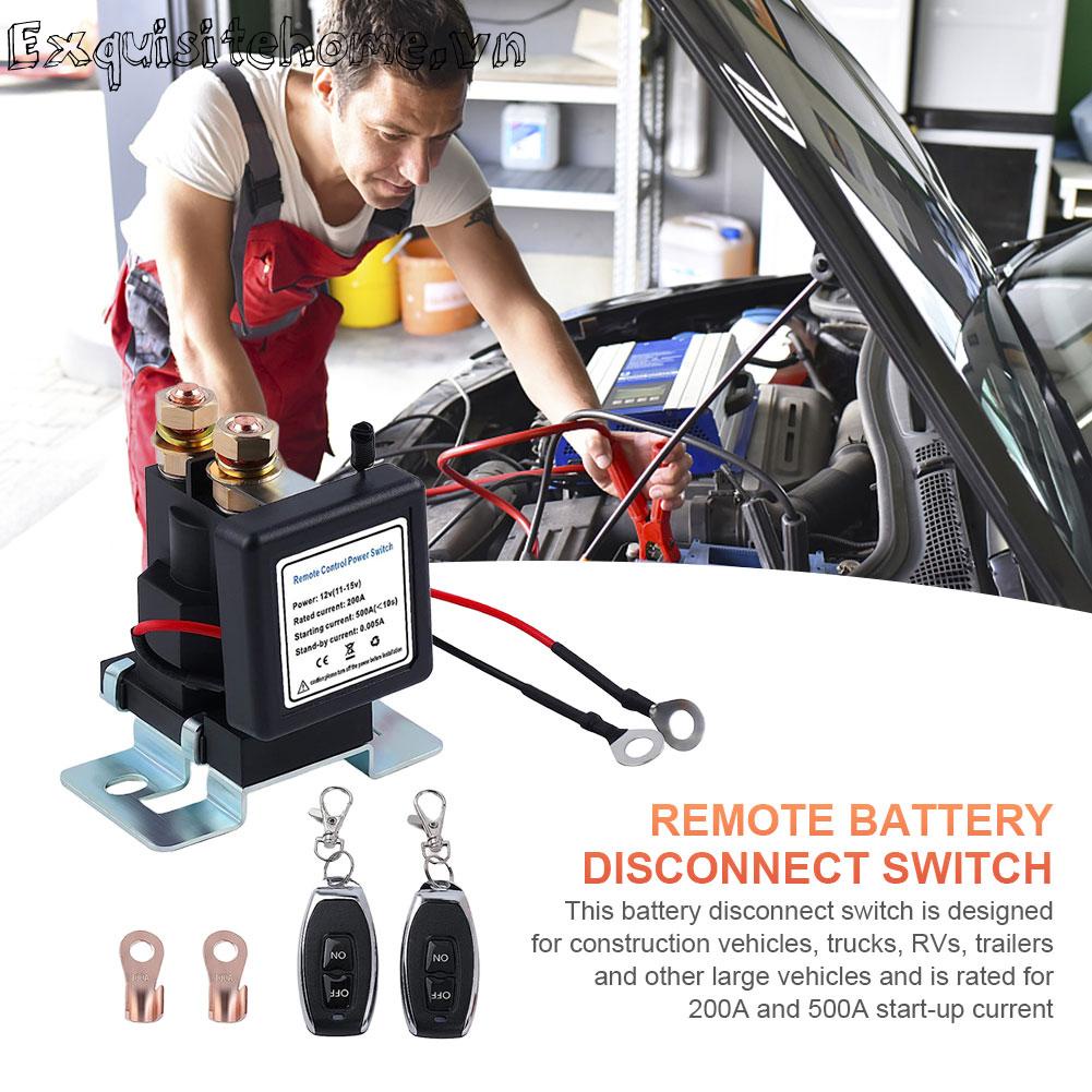 Công Tắc Ngắt Kết Nối Pin Điều Khiển Từ Xa Chống Trộm 12V 500A