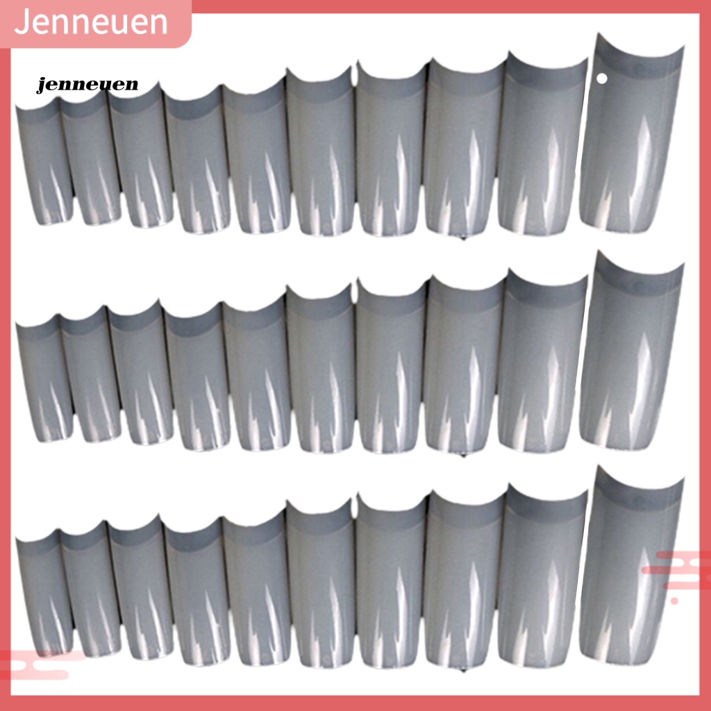 Bộ 500 Móng Tay Giả Màu Trơn Trong Suốt Thời Trang Cho Nữ