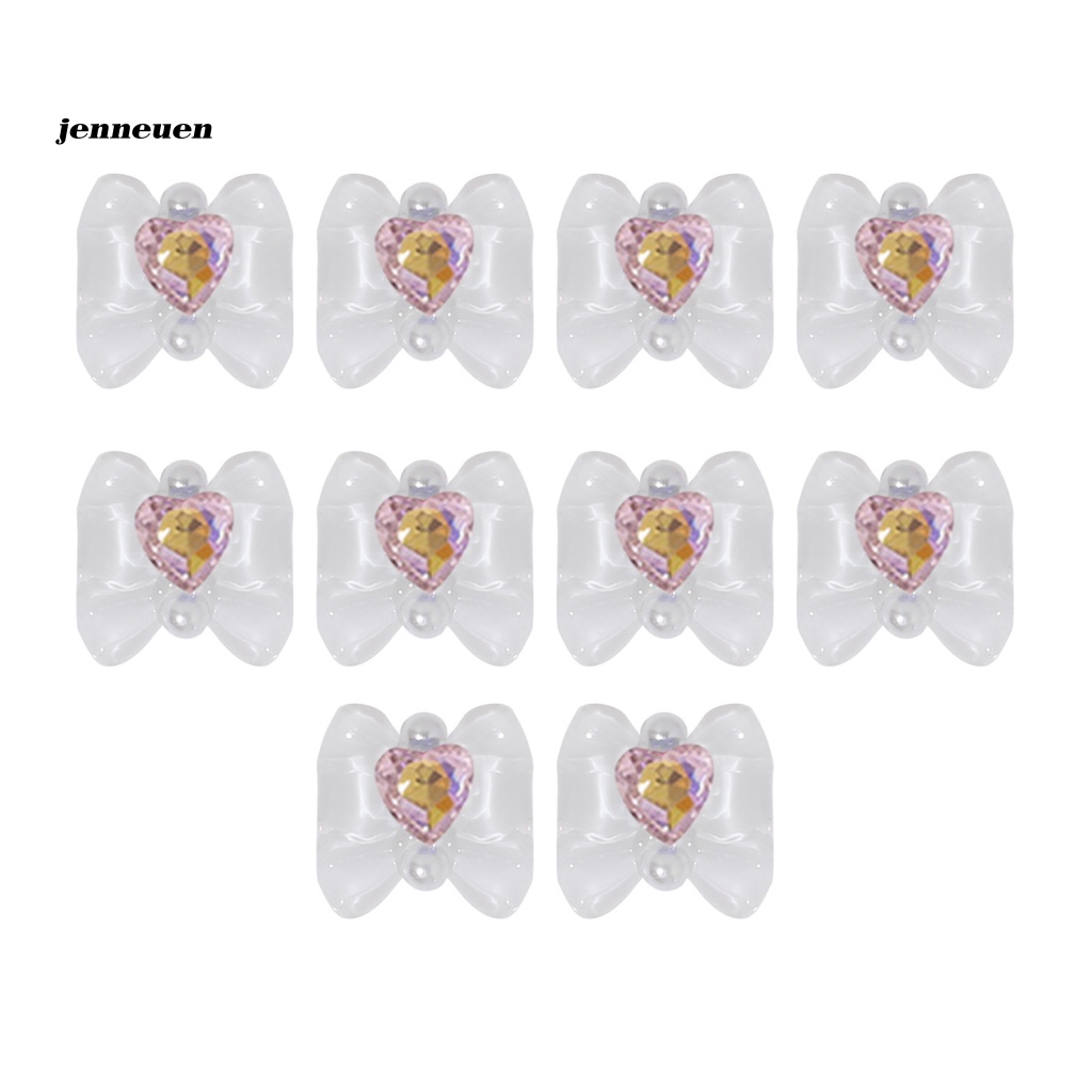 Set 10 Phụ Kiện Trang Trí Móng Tay 3D Lấp Lánh Sang Trọng Chống Rơi