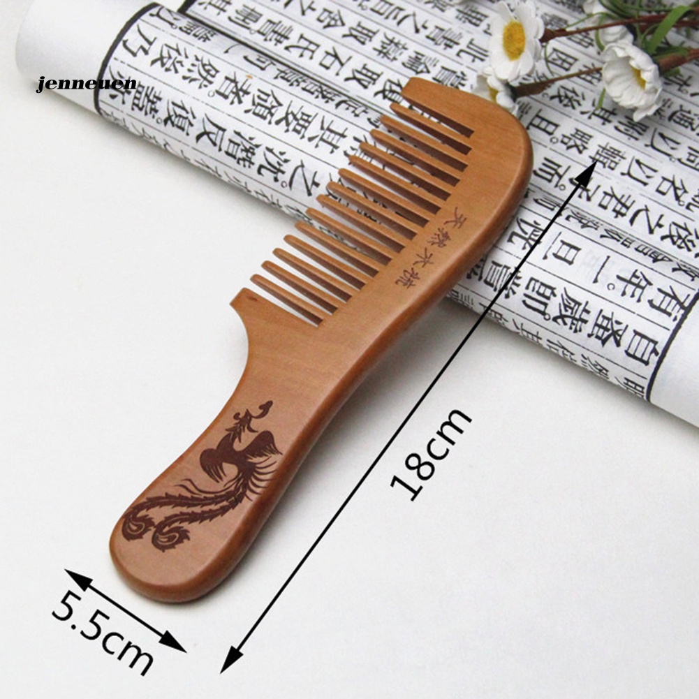 Lược Gỗ Đào Chải Tóc Mát Xa Da Đầu Chống Tĩnh Điện