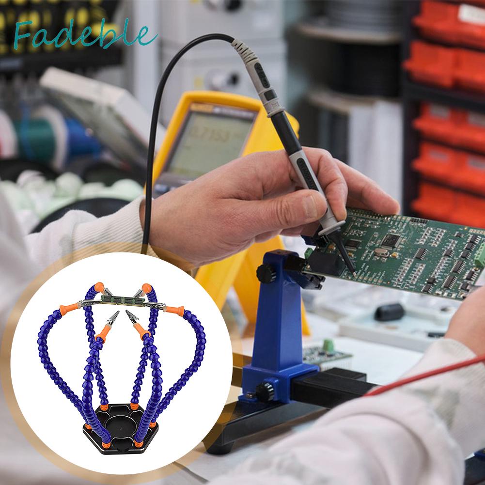 Giá Đỡ Bảng Mạch Hàn Linh Hoạt Bằng Hợp Kim Nhôm PCB 6 Cánh Tay Linh Hoạt