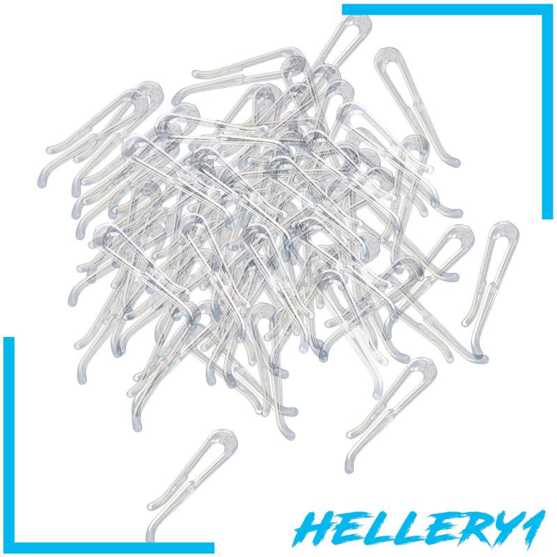 Set 200 Kẹp Cá Sấu Trong Suốt Hình Chữ U Có Thể Tái Sử Dụng Dùng Để Kẹp Quần Áo / Áo Sơ Mi / Áo Sweater