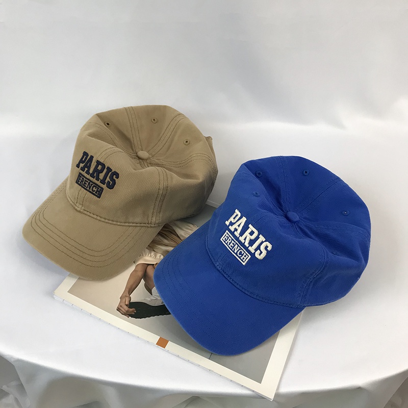Mũ Lưỡi Trai Chất Liệu Cotton Mềm Màu Trơn Thời Trang Xuân Thu Phong Cách paris Hàn Quốc Cho Nam Và Nữ
