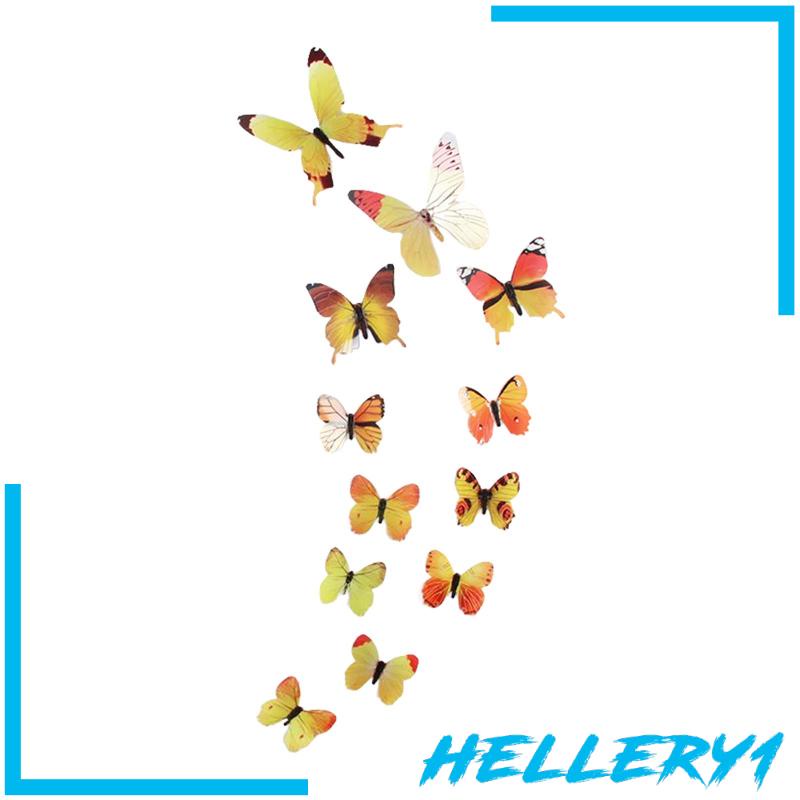 Set 12 Sticker Bươm Bướm Dạ Quang Dán Trang Trí