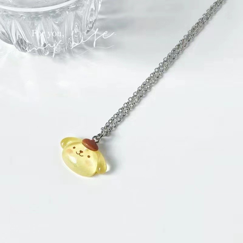 SANRIO Vòng cổ Thép Không Gỉ Mặt Hình Thú Hoạt Hình Đáng Yêu