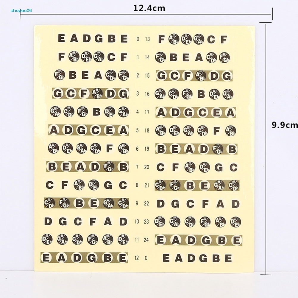 Sticker Ghi Chú Chuyên Dụng Cho Đàn Guitar Điện / Acoustic
