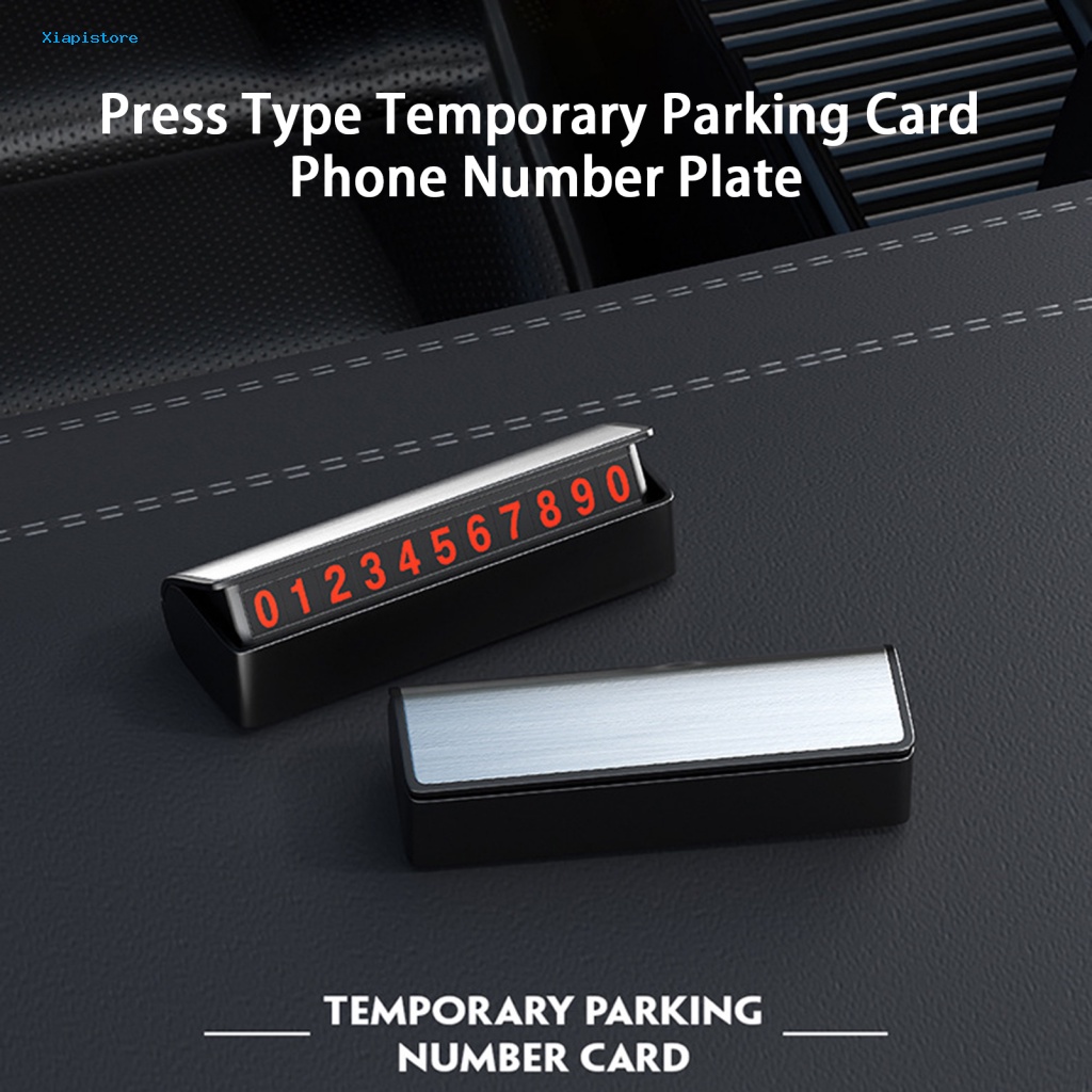 [Xiapistore] Thẻ Đỗ Xe Hơi Tạm Thời Kích Thước Nhỏ Gọn Tự Dính Chống Tiếp Xúc Thiết Kế Số Ẩn Từ Tính Dạ Quang Giữ