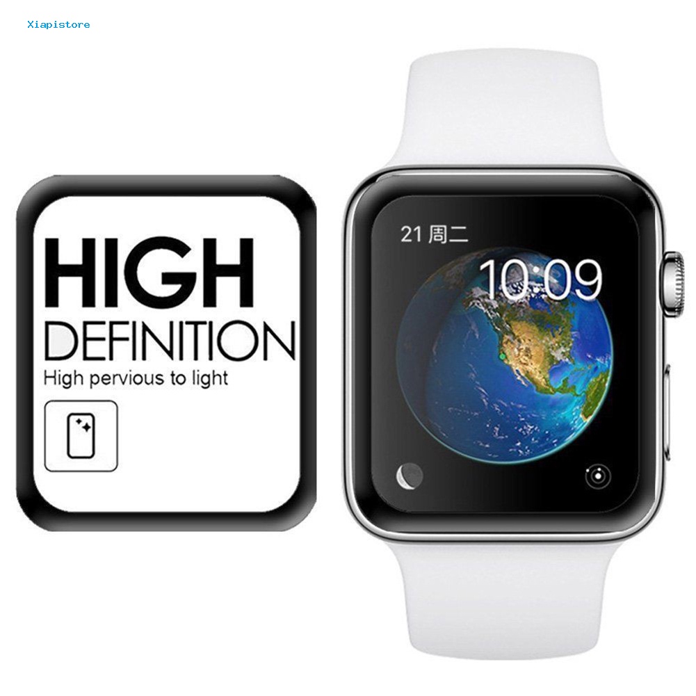 Kính Cường Lực Cong 3D Bảo Vệ Mặt Đồng Hồ Thông Minh Apple Watch 38 / 40 / 42 / 44mm