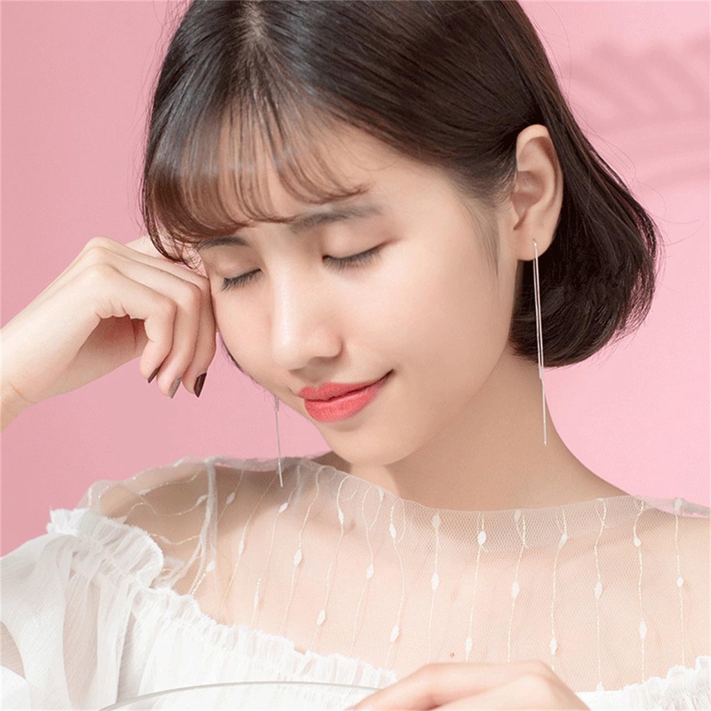 Khuyên Tai Tua Rua Dáng Dài Đơn Giản Phong Cách Hàn Quốc