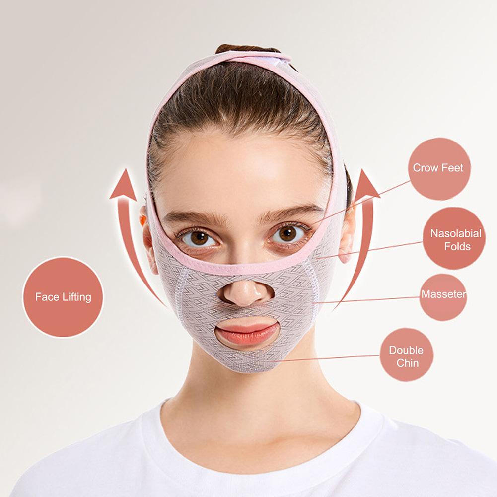 1pc băng quấn giảm béo mặt v line cheek chin neck shaper massage strap belt relax lift up mask beauty face sculpting sleep mask