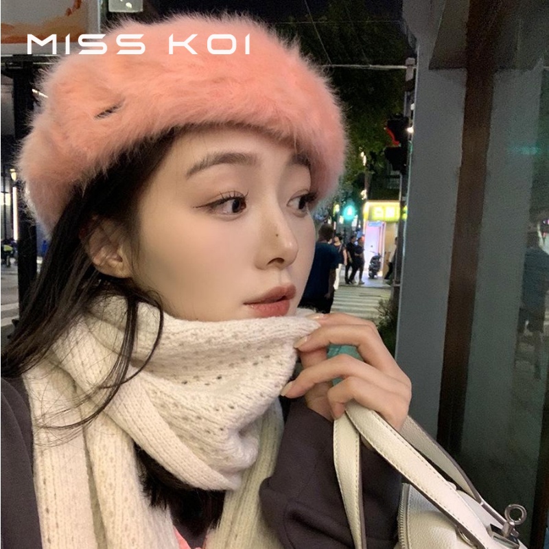 Misskoi  Mũ Nồi Lông Thỏ Phong Cách Nhật Bản Ngọt Ngào Thời Trang Thu Đông Dành Cho Nữ