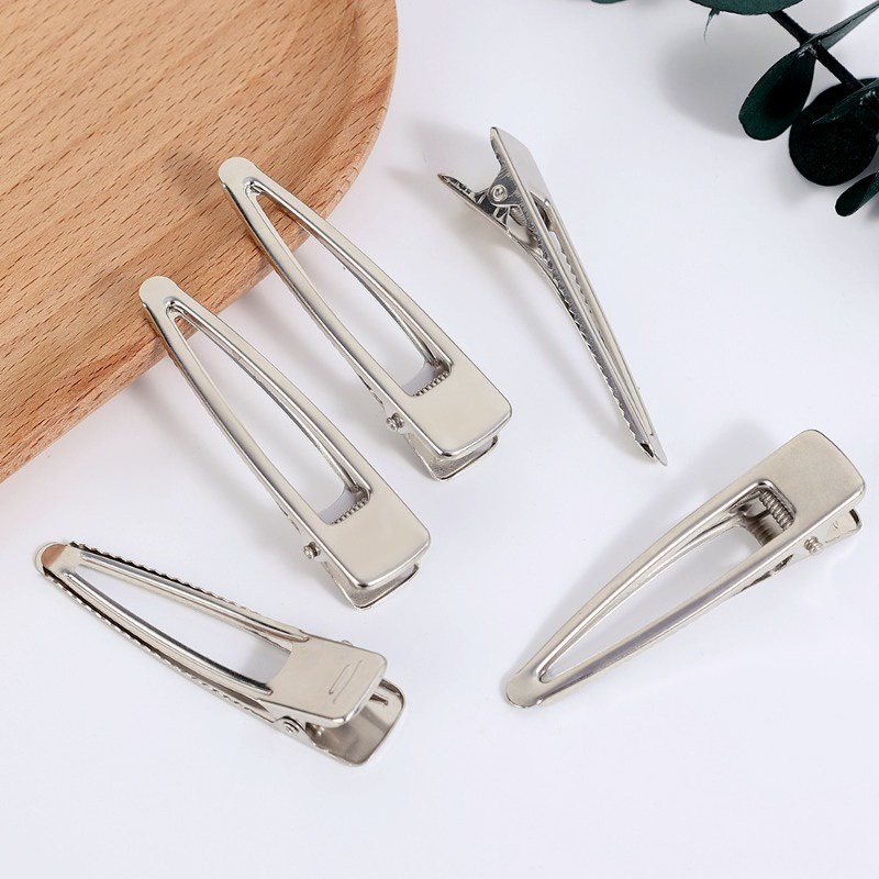 Set 1 / 2 Kẹp Tóc Kim Loại Màu Sắc Đa Dạng Cho Nữ