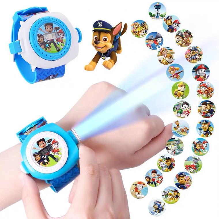 Đồng Hồ Máy Chiếu 2D Hình Hoạt Hình Frozen Mickey Minnie Mouse Spiderman Quà Tặng Sinh Nhật Cho Bé