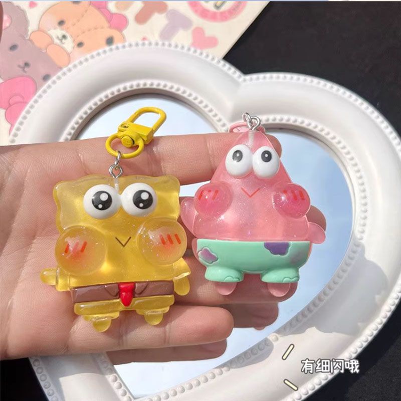 Móc Khóa Trong Suốt Hình Patrick Hoạt Hình Dễ Thương