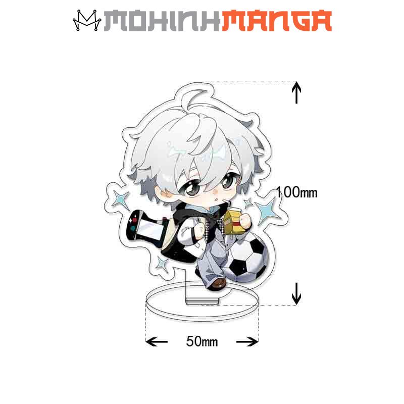 Standee tượng mô hình Acrylic nhân vật Blue Lock Isagi Yoichi Hyoma Chigiri Meguru Bachira Kenyu Yukimiya Tabito 10cm