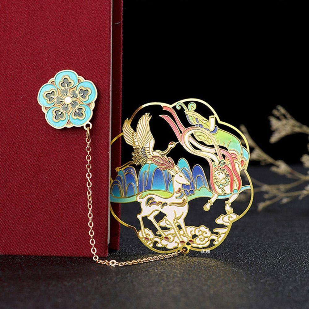 Mmluck crane Đánh Dấu Trang Sách Khoét Rỗng Bằng Kim Loại Kiểu Trung Hoa Sáng Tạo Dùng Làm Quà Tặng Sinh Nhật May Mắn
