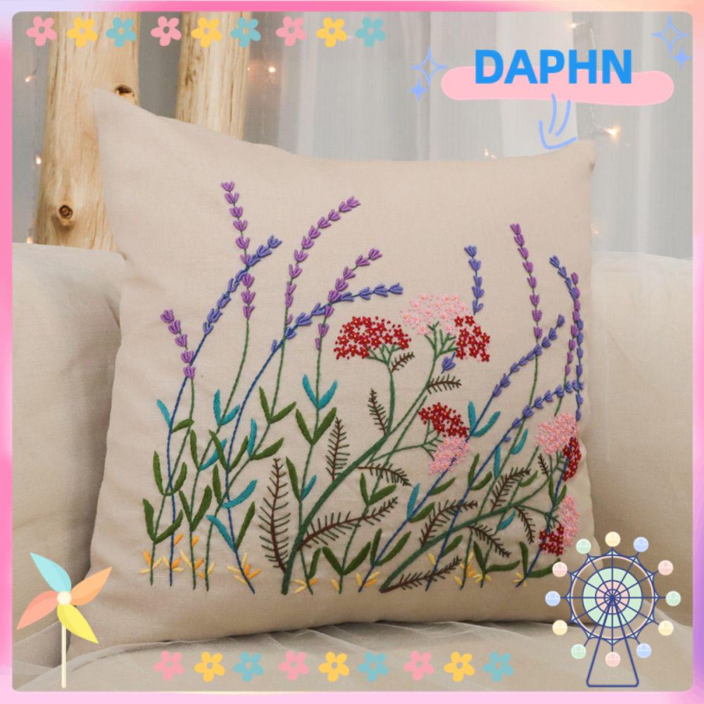 Vỏ Gối Thêu Chữ Thập DIY Thiết Kế Hoa Nghệ Thuật DAPHS