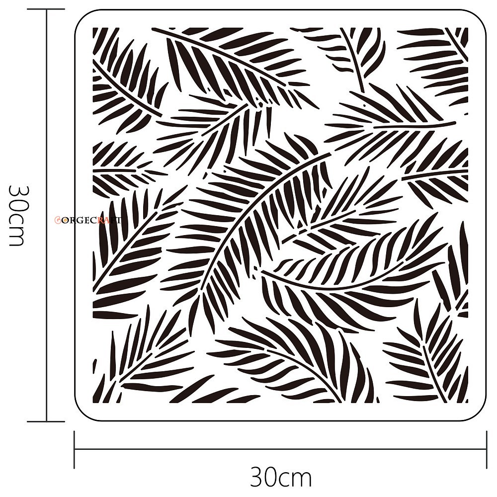 Khuôn Vẽ Trang Trí Scrapbook DIY Hình Chiếc Lá 300x300mm