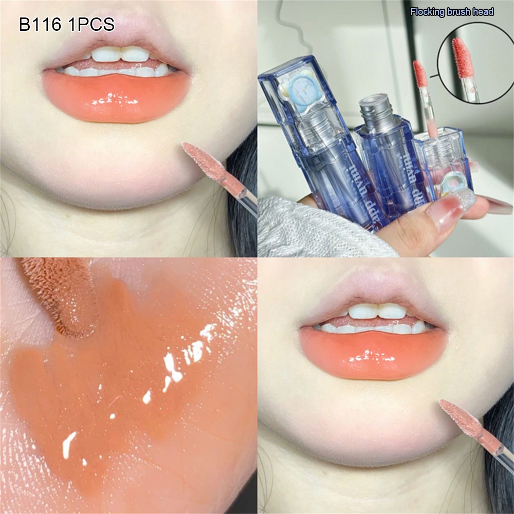 Son bóng dưỡng ẩm có độ bóng cao màu xanh trong suốt như gương Water Gloss Lip Tint JULYSTAR