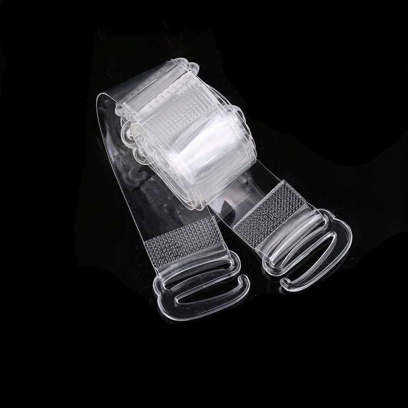 Set 2 dây áo ngực trong suốt，Áo Ngực Trong Suốt Siêu Mỏng Co Giãn Điều Chỉnh Được Dây áo ngực sợi phở nhựa trong dẻo dai， dây quai áo ngực nhựa TPU chất lượng cao