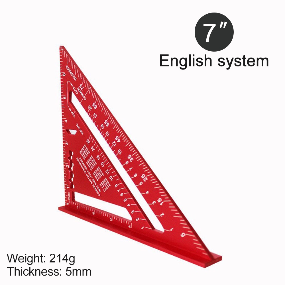 Thước Đo Góc Hình Tam Giác 7Inch Bằng Hợp Kim Nhôm