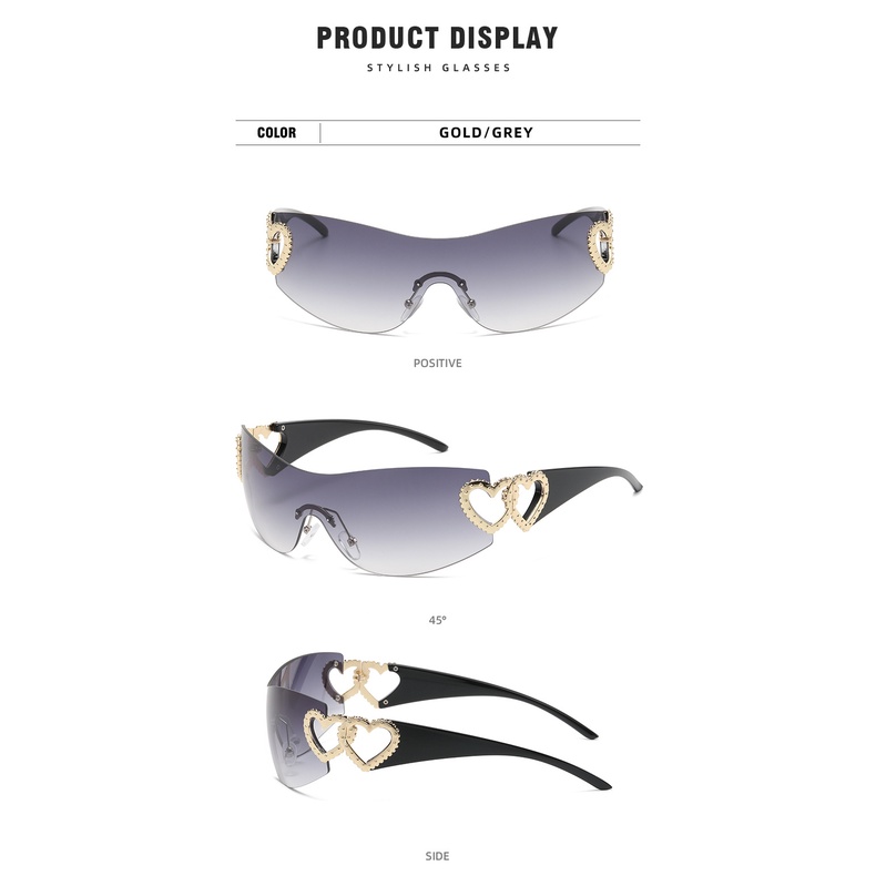 Kính Mát Gọng Trái Tim Y2K Thời Trang Mới Cho Nam Và Nữ