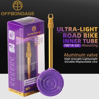 OFFBONDAGE Lốp Xe Đạp TPU 700C PV 60 / 80mm Bằng Hợp Kim Nhôm Chịu Áp Lực Cao Vòi phun không khí 700x18-32C