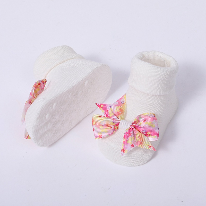Vớ Cotton Công Chúa Đính Nơ Dễ Thương Cho Bé Gái Sơ Sinh 0-1 Tuổi
