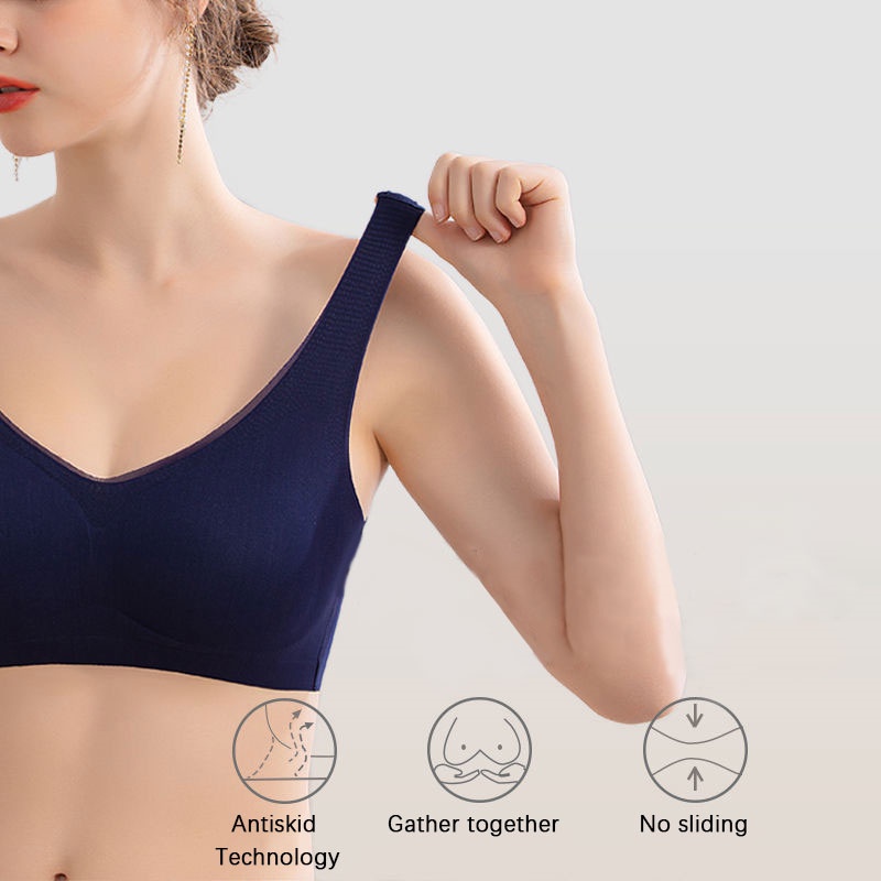 Phụ nữ sexy bras ice silk intimates push up underwear urtal thin beauty back bralette emulsion pad sleep lingerie soutien gorge