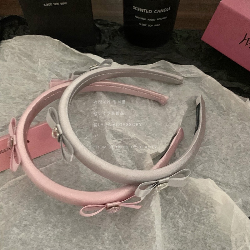 Băng Đô Nơ Bạc Đính Đá Hàn Quốc