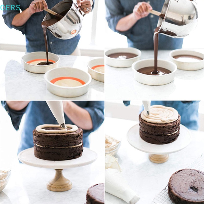 Ce không dính tròn silicone nướng mat bánh chịu nhiệt pan liner baking sheets macaron pizza bread baking for oven air fryer rs