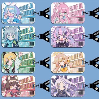 Blue Archive Arona sunaookami siroko Sorasaki Hina Student Card Holder School License Plate Factory Bus and Subway Card Keychain Access Card