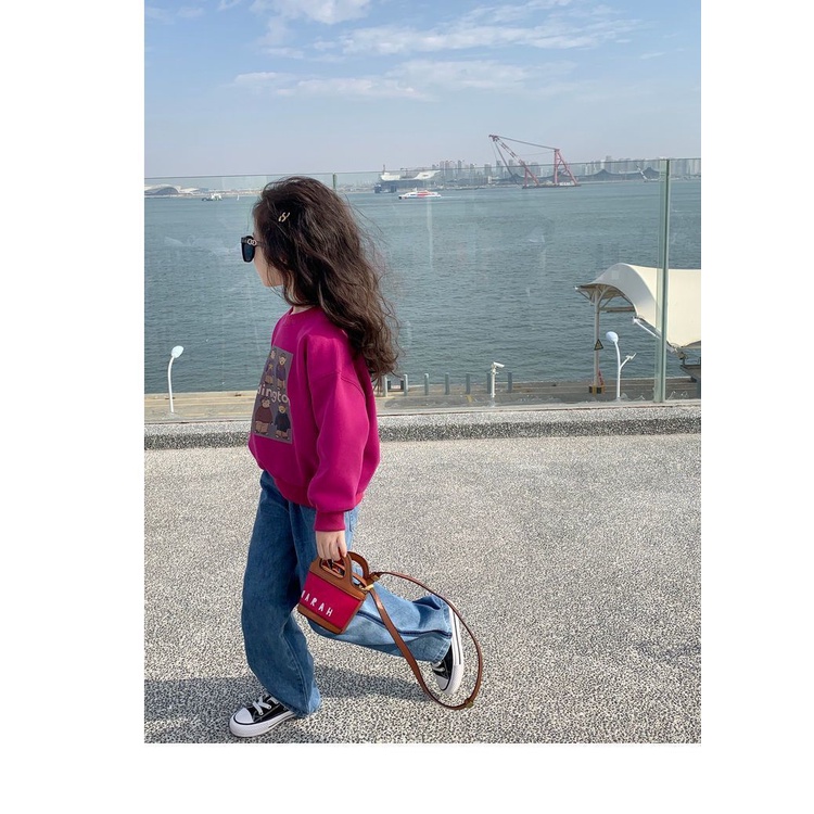 Áo Sweater In Họa Tiết Hoạt Hình Phong Cách Hàn Quốc Thời Trang Xuân Thu 2023 Cho Bé Gái