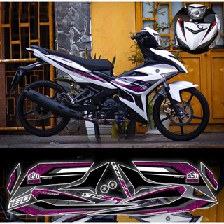 Tem rời exciter 150 xe trắng phối nhiều màu