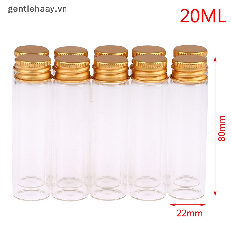 Gg 10 cái 5/7/10/14/18 / 20ml chai thủy tinh lọ thủy tinh nhỏ xíu chai kín chai mong muốn vn