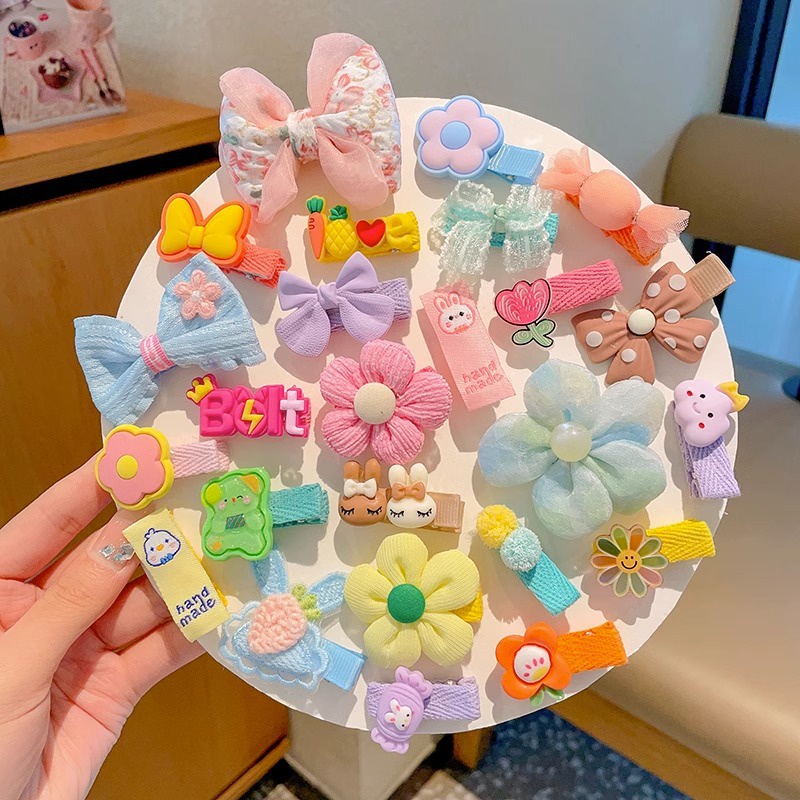 Bộ kẹp tóc dễ thương không làm tổn thương kẹp tóc baby kids chất lượng cao high-grade vải tóc mái kẹp mũ nón