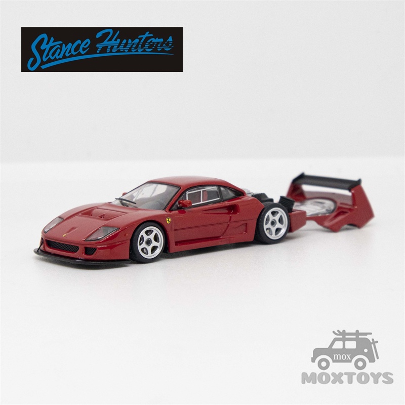 Stance hunters sh 1:64 f40 lm red với bạc / đen với xe mô hình diecast cuộn màu đen