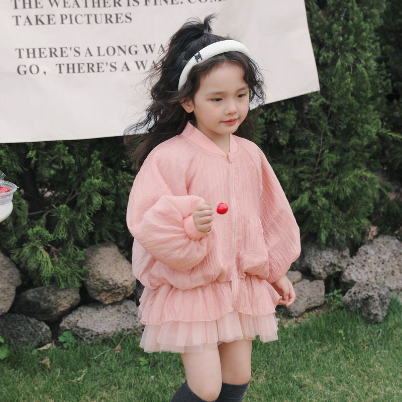 Váy cho bé gái 2023 trẻ em mới thời trang váy vải tuyn công chúa màu hồng