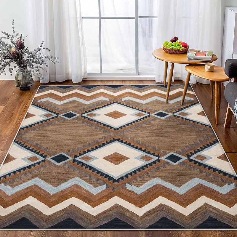 Bắc âu retro thảm phong cách dân tộc phòng khách thảm trang trí 80 * 120cm thảm hình chữ nhật