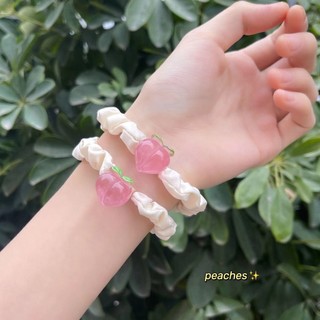 Dây buộc tóc quả đào dễ thương