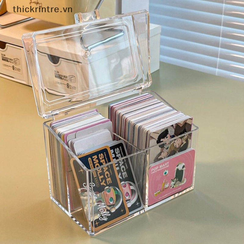 Thi hộp đựng thẻ acrylic trong suốt chứa 400 bưu thiếp hộp đựng thẻ hiển thị 12x10.5cm