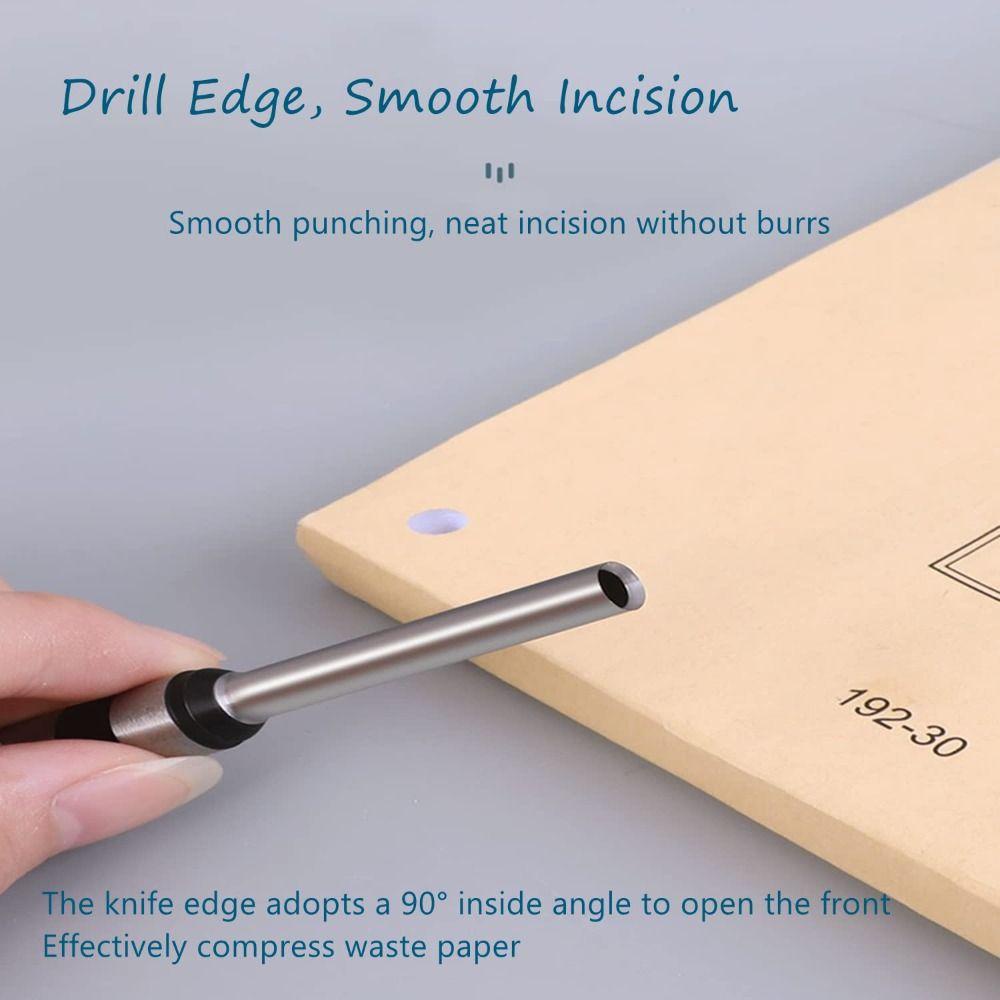 2 Mũi khoan máy đục lỗ giấy MUVAKO chuôi thẳng 4mm màu bạc & đen