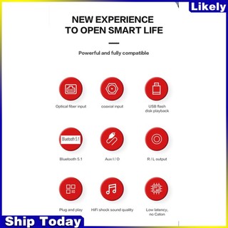 Ly digital to analog audio converter with bluetooth-compatible 5.1 receiver digital optical aux coaxial toslink toslink to l / r