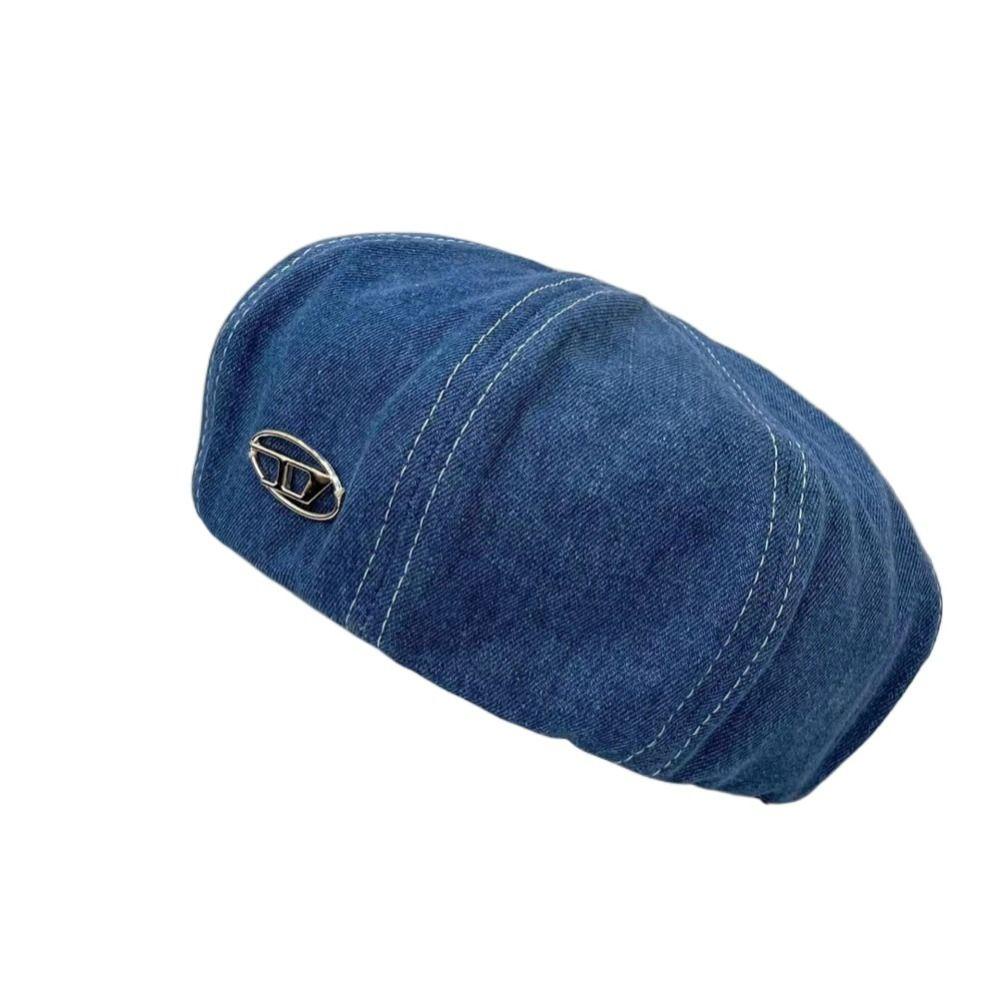 Lưng Nón beret denim In Chữ d 2Life Thời Trang harajuku Hàn Quốc