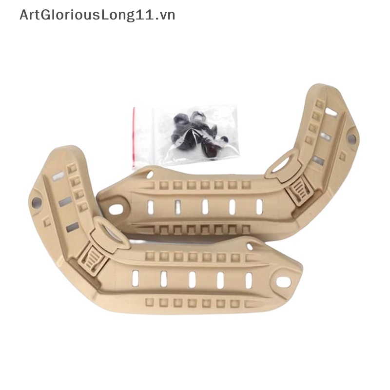 Artgloriouslong mũ bảo hiểm phụ kiện rail mount tactical military hung paintball mũ bảo hiểm nhanh arc side guide rail sports.