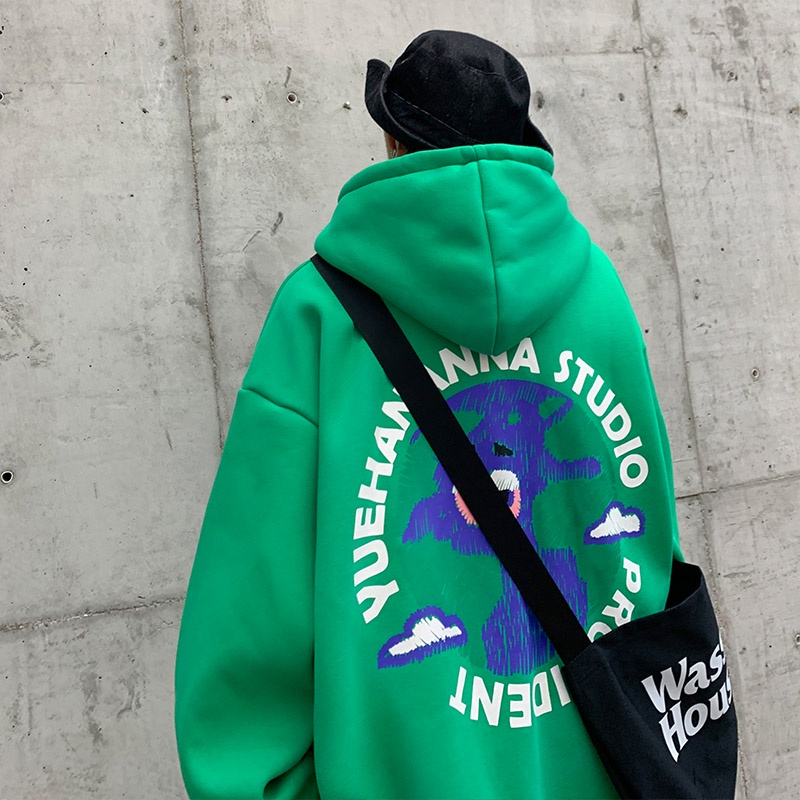 Ifnicefuture Áo khoác Hoodie Nam Hoodie Basic Unisex Nỉ From Rộng Màu Đen