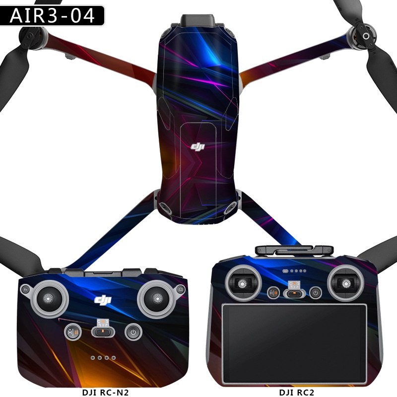 Thích hợp cho dji air 3 stickers rc2 với màn hình rc n2 điều khiển từ xa phim không thấm nước hoa văn chống xước-miếng dán màu
