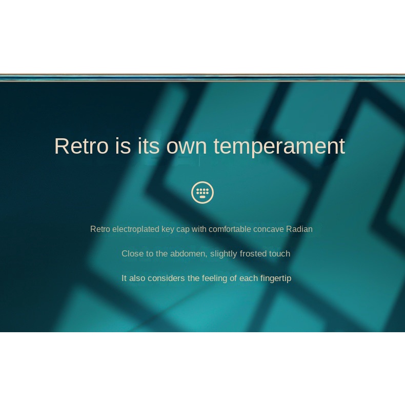 Bàn Phím Cơ bluetooth Không Dây 3 Chế Độ Nhỏ Gọn Phong Cách vintage