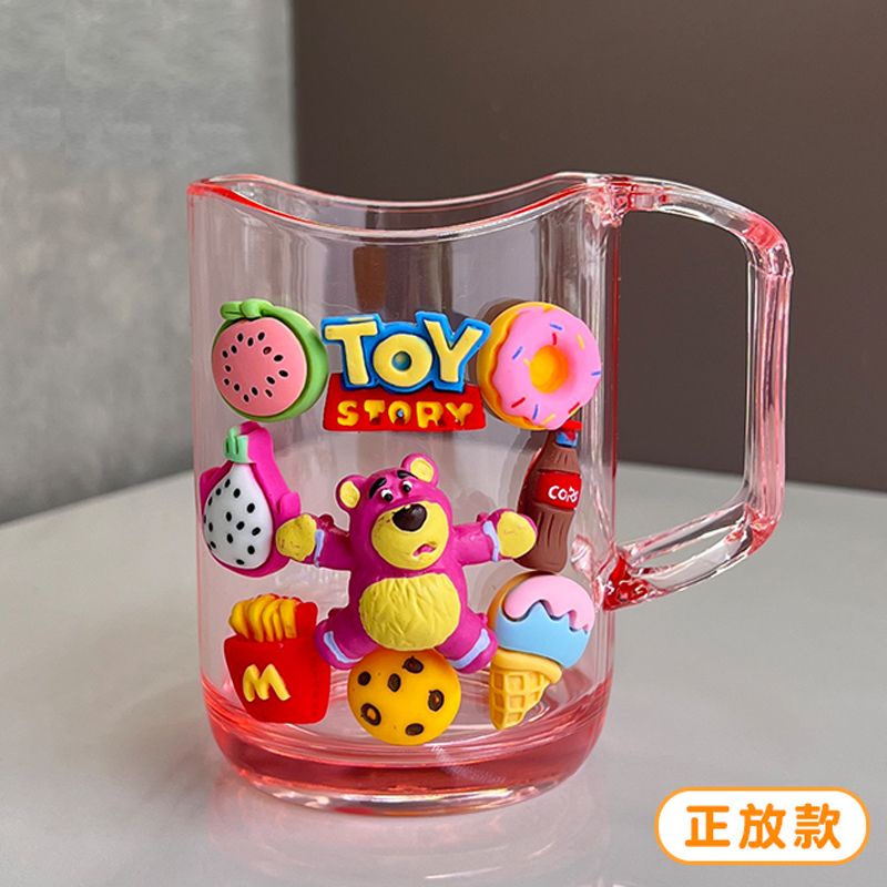 Cốc Đánh Răng Gắn Tường Kiểu Hoạt Hình Gấu Dâu Tây Dễ Thương Cho Bé