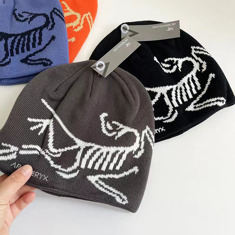 Phụ nữ mới đàn ông dệt kim beanie mũ mũ mùa thu đông nam phụ nữ thường thêu mũ mũ cho phụ nữ đàn ông